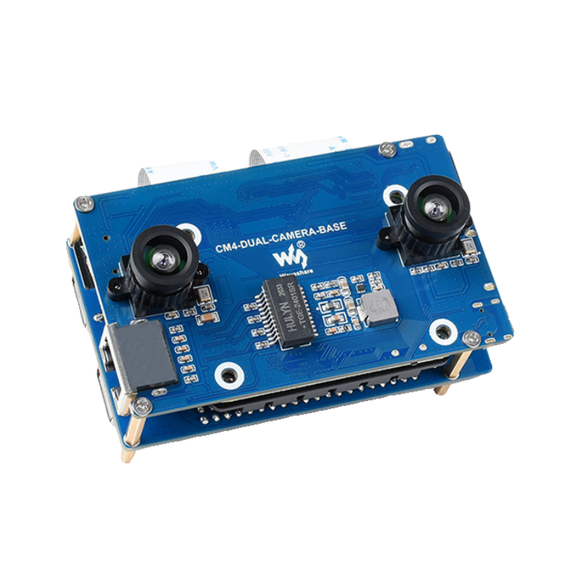 Raspberry Pi Compute Module 4 Dual Camera Board - Placa de Expansión de Visión Binocular
